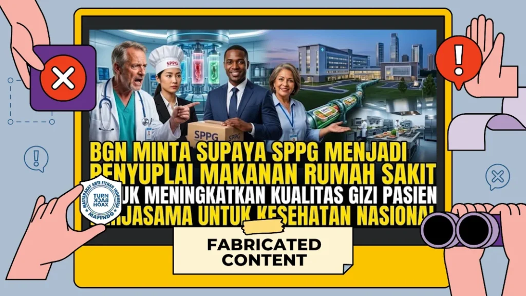 Cek Fakta: Benarkah SPPG Bakal Suplai Makanan Rumah Sakit Arahan BGN?