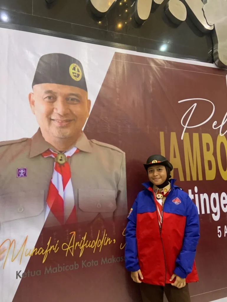 Andi Ratu Dhafitha Yuslim Wakili Kwarcab Makassar di Jambore Nasional XII